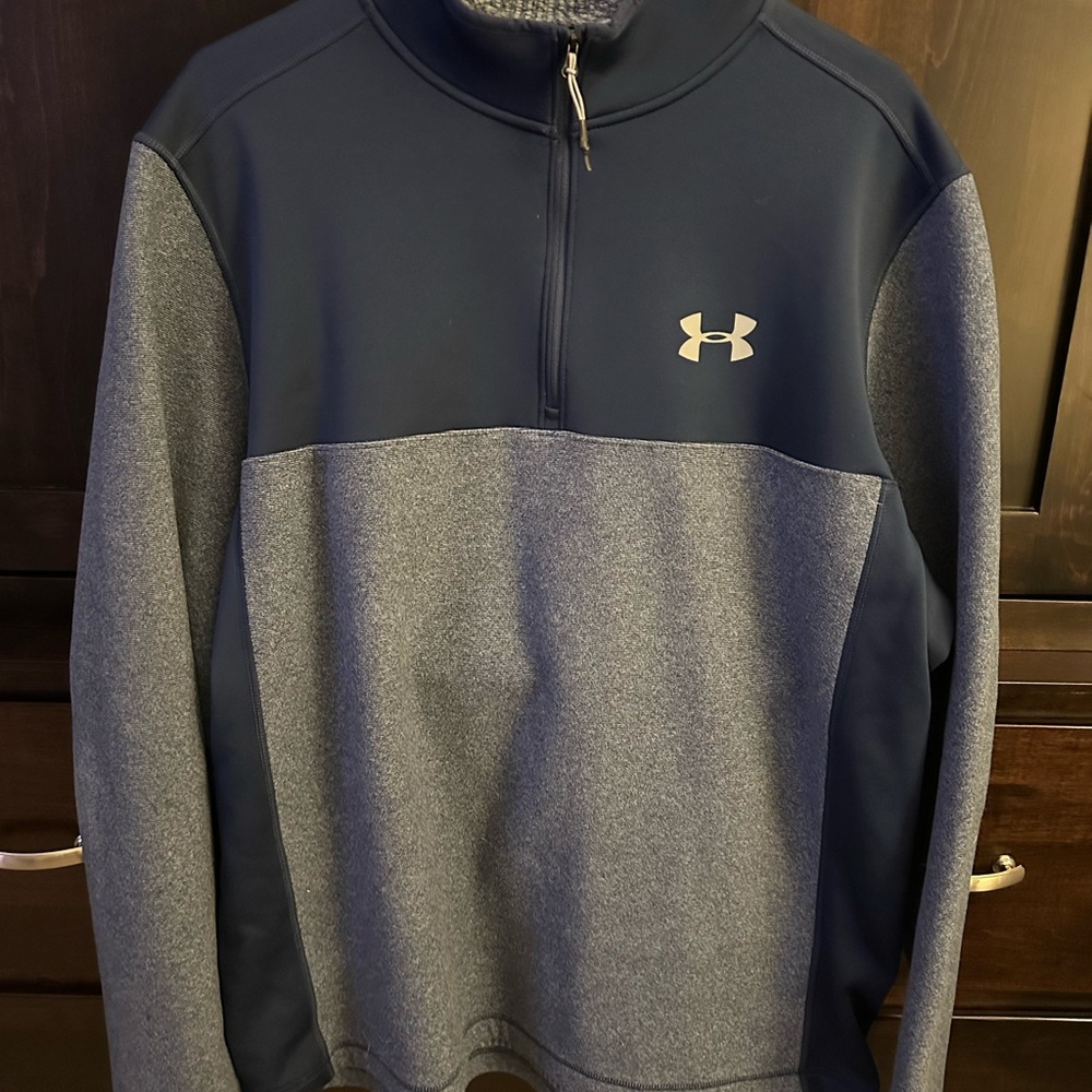 Under Armour Navy and Heather Gray Performance Quarter-Zip Jacket